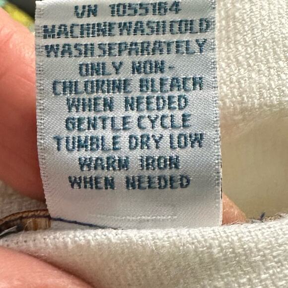 Breakwater Linen Button Up Shirt Off White Size XXL Short Sleeve - Picture 4 of 4